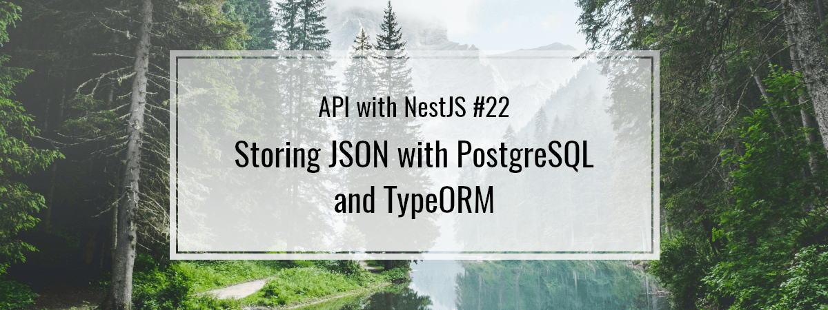 API with NestJS #22. Storing JSON with PostgreSQL and TypeORM